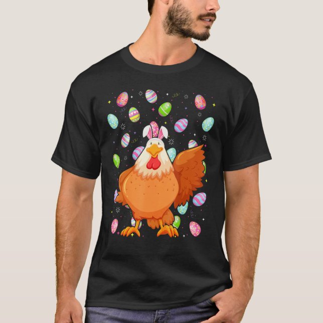 Camiseta Huevo de Pascua de Pollo Huevos divertidos de poll (Anverso)