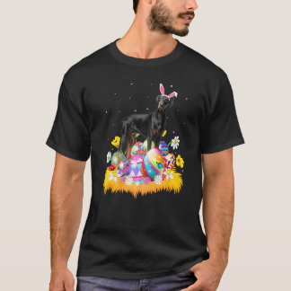 Camiseta Huevo de Pascua divertido Doberman Pinscher Perro 