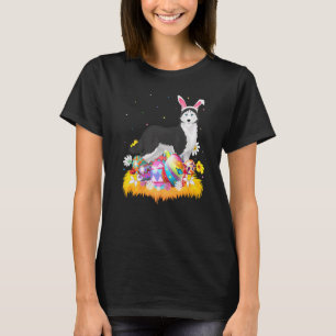 Camiseta Huevo de Pascua divertido perro Husky siberiano do