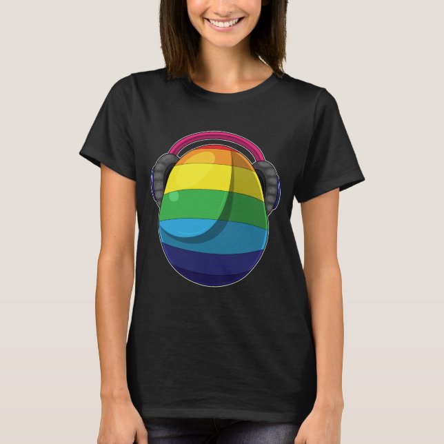 Camiseta Huevo de Pascua Easter Rainbow Music (Anverso)