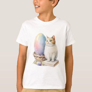 Camiseta Huevo de Pascua Gato Feliz Día de Pascua, Gato de
