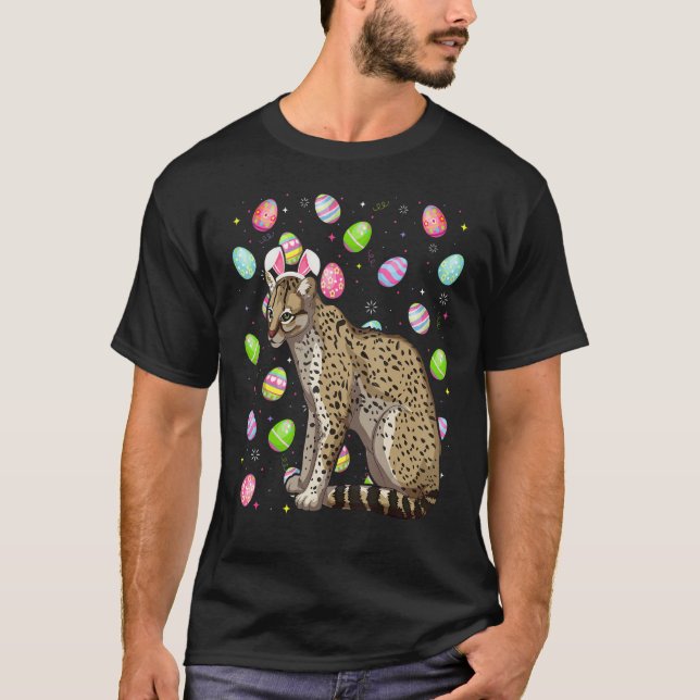 Camiseta Huevo de Pascua Gracioso Ocelot Pascua (Anverso)
