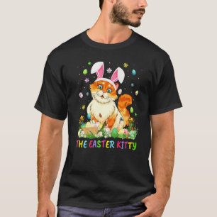 Camiseta Huevo de Pascua Kitty Easter Bunny Ear Kitty Cat E