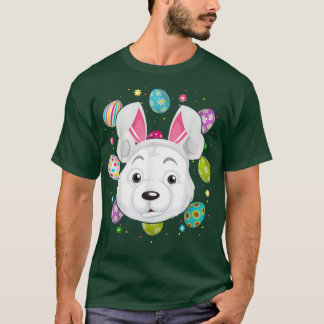 Camiseta Huevo de Pascua Lover Conejo Oso Polar Face Semana