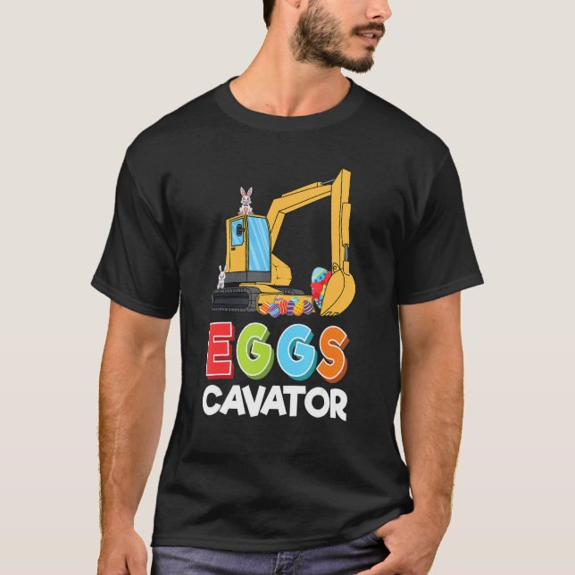 Camiseta Huevo De Pascua Para Niños Pequeños Eggscavator 1 (Anverso)