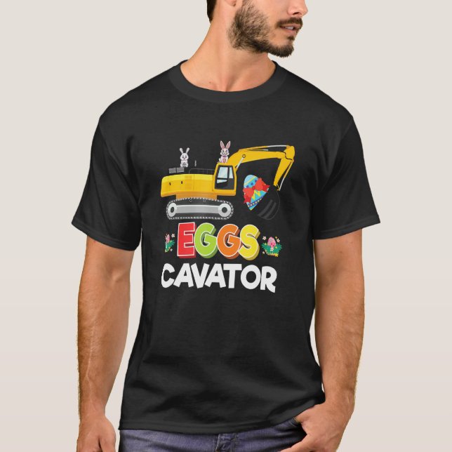 Camiseta Huevo De Pascua Para Niños Pequeños Eggscavator 2 (Anverso)