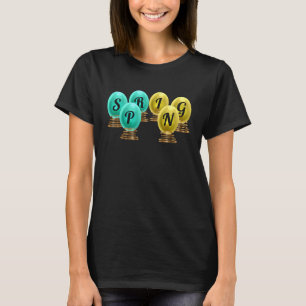 Camiseta Huevo De Pascua Pintado En Los Muelles Diciendo Pr