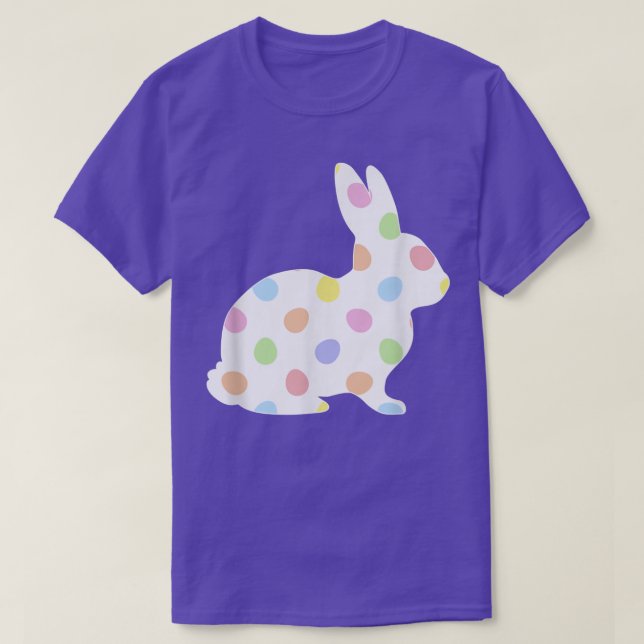 Camiseta Huevo de Pascua Polka Dot Conejo Conejo Conejo (Diseño del anverso)