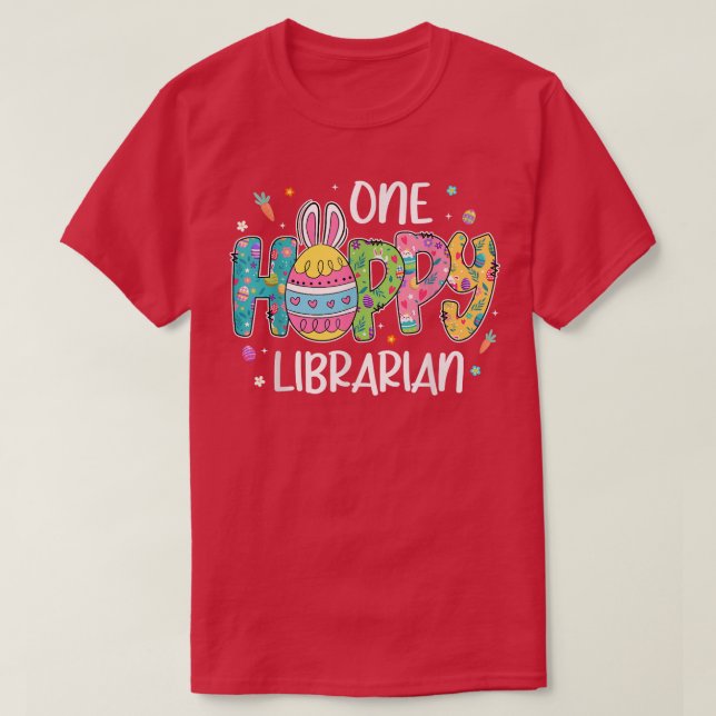 Camiseta Huevo de Pascua Un Hobby Bibliotecario Bunny Lover (Diseño del anverso)