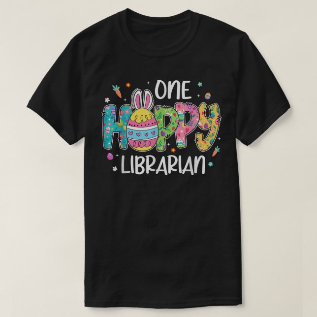 Camiseta Huevo de Pascua Un Hobby Bibliotecario Bunny Lover (Diseño del anverso)