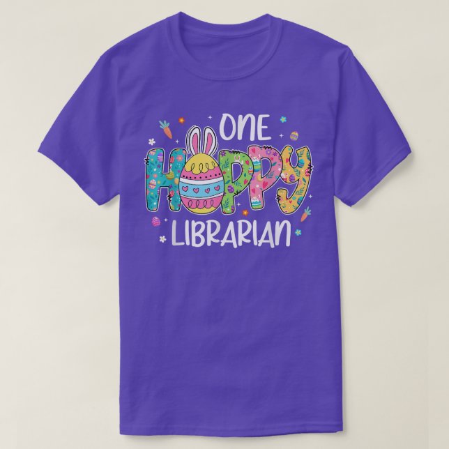Camiseta Huevo de Pascua Un Hobby Bibliotecario Bunny Lover (Diseño del anverso)