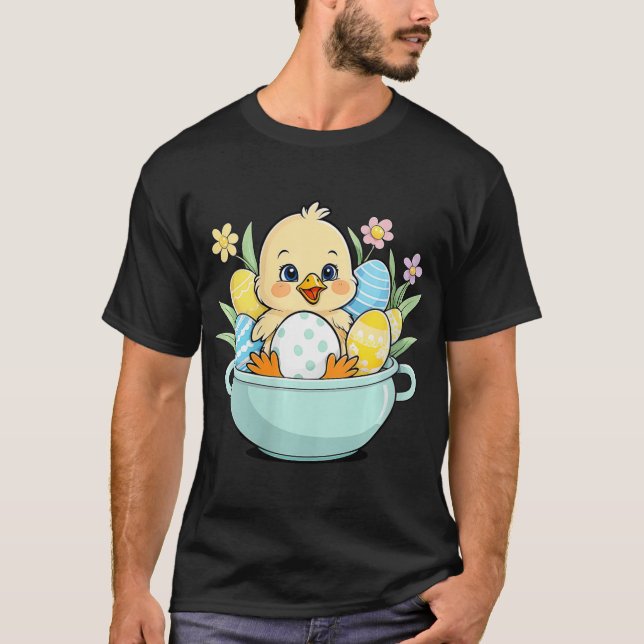 Camiseta Huevo de pollo Caza de Pascua Bunny Ears Farm Anim (Anverso)