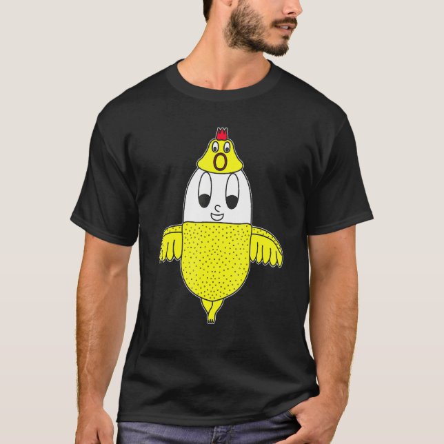 Camiseta Huevo de pollo con tirachinas (Anverso)