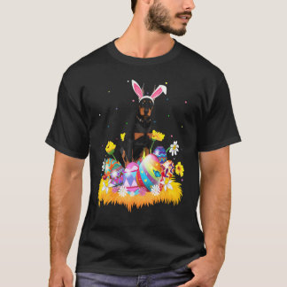 Camiseta Huevo divertido de Pascua Doberman perro domingo d