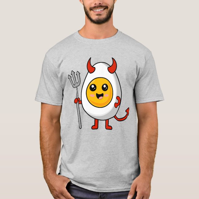 Camiseta Huevo Endiablado Kawaii Adorable (Anverso)