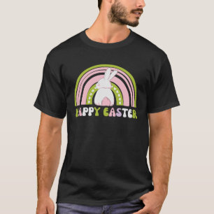 Camiseta Huevo feliz Día de Pascua del Conejo Arcoiris Cone