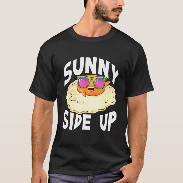 Camiseta Huevo frito con gafas de sol Huevos solares (Anverso)