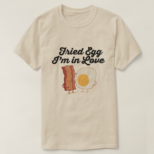 CAMISETA HUEVO FRITO ESTOY ENAMORADO (Diseño del anverso)
