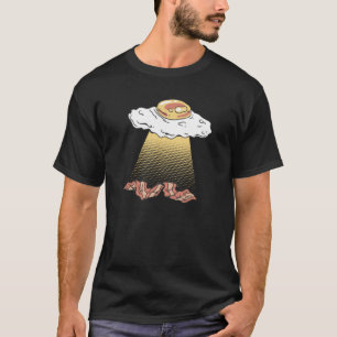 Camiseta Huevo frito OVNI Alien Bacon Breakfast Foods
