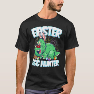 Camiseta Huevo Hunter Pascua Dinosaur Bunny Niños Tricer