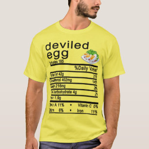 Camiseta huevo ideado Nutrición Hechos Acción de Gracias