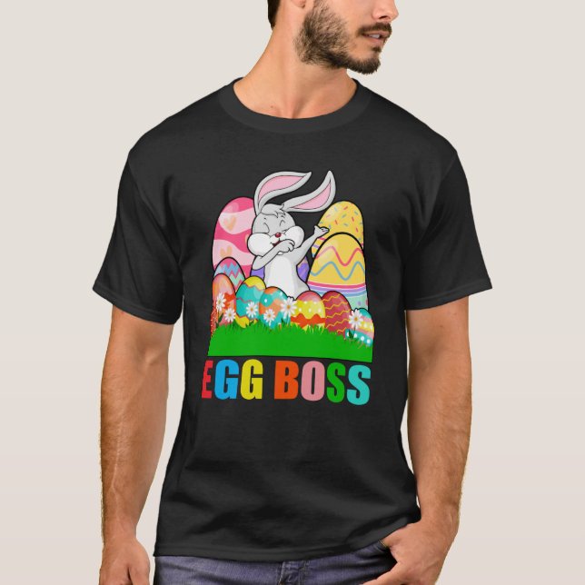 Camiseta Huevo Jefe Pascua Dabbing Jóvenes Niños Niños Niño (Anverso)