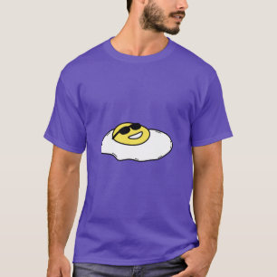 Camiseta Huevo lateral alegre con cara - gafas de sol