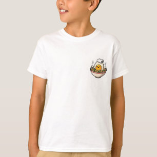 Camiseta Huevo Lindo Remojándose en Tazón de Fideos para Ni