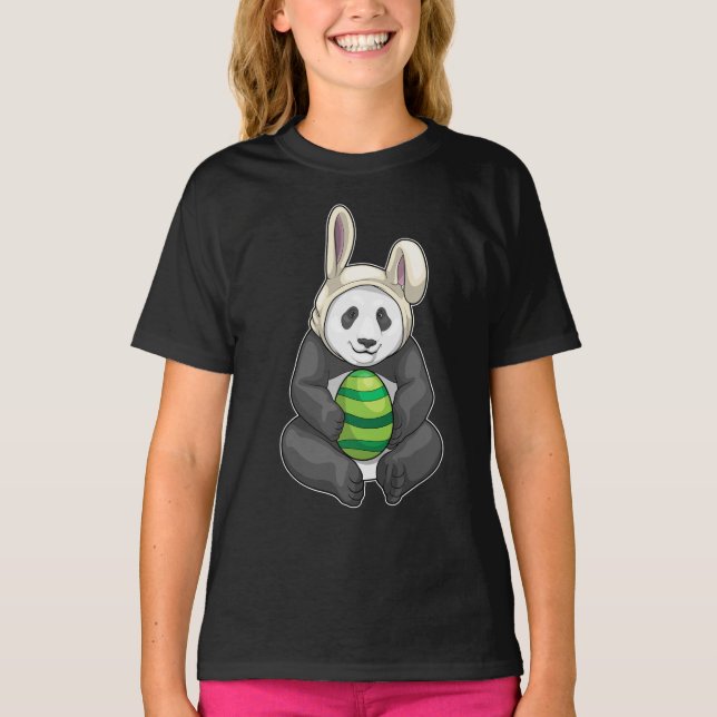 Camiseta Huevo panda Rabbit Easter Pascua (Anverso)