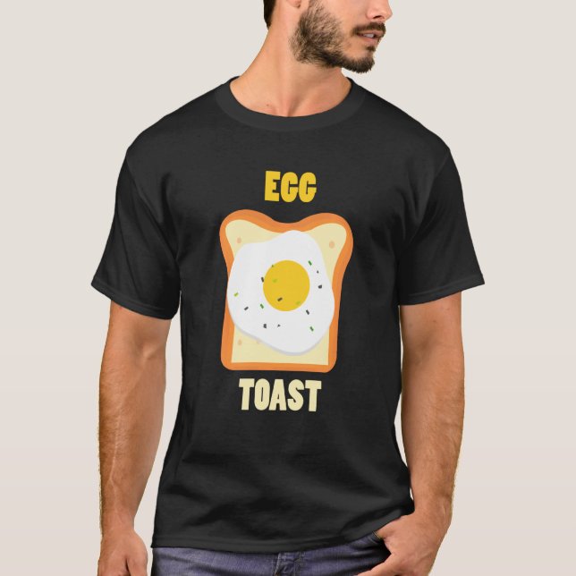 Camiseta Huevo Toast Breakfast Costume Cute Fácil Comida Ha (Anverso)