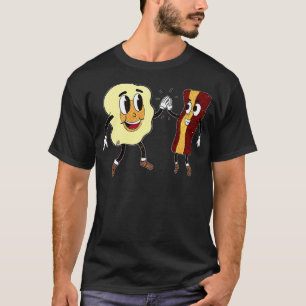 Camiseta Huevo y Bacon BFF Personalizados divertidos amigos