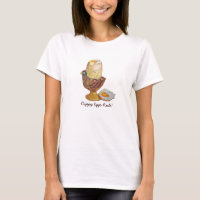 Huevo y huevo de pollo con slogan de diversión de 