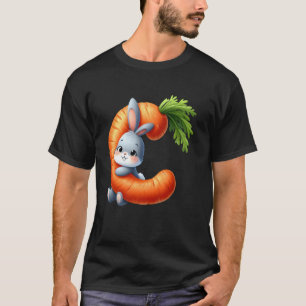 Camiseta Huevos alfabeto Pascua ABCs Zanahoria Letra C para