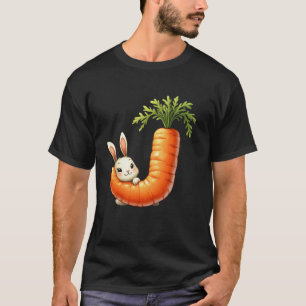 Camiseta Huevos alfabeto Pascua ABCs Zanahoria Letra J para