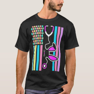 Camiseta Huevos americanos Bandera Conejo Enfermera Doctor