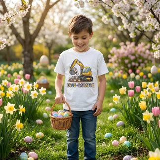 Camiseta Huevos Cavador Diseño Divertido de Excavadora para