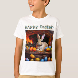 Camiseta Huevos coloridos de Pascua Feliz Pascua