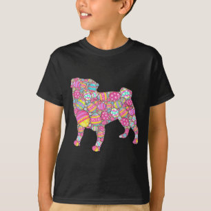 Camiseta Huevos Coloridos Pug Perro Cachorro