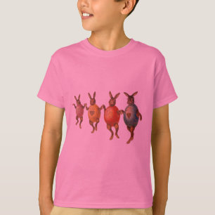 Camiseta Huevos de baile del conejo de Pascua