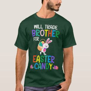 Camiseta Huevos De Chocolate Bunny Comerciarán Con Hermano