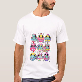 Camiseta Huevos de conejo coloridos Pascua