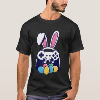 Camiseta Huevos de conejo de Pascua con controladores de vi