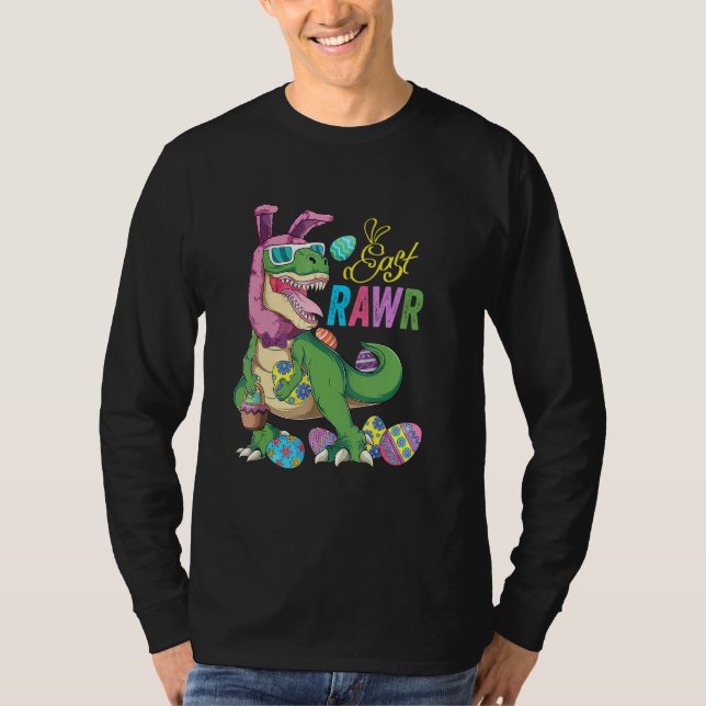 Camiseta Huevos de conejo de Pascua Rex Dinosau (Anverso)