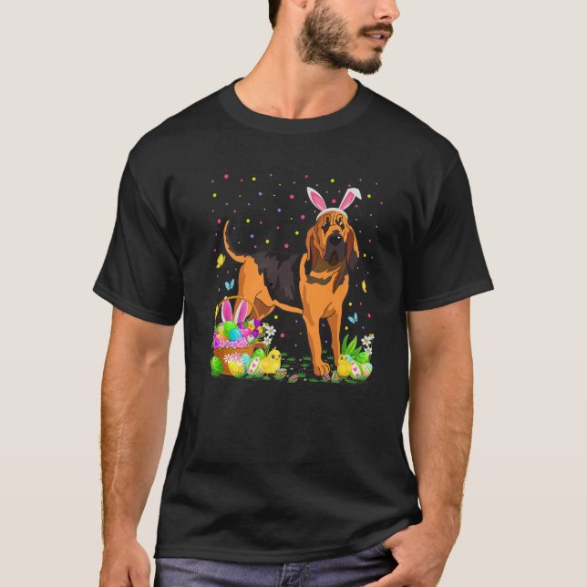 Camiseta Huevos de conejo de perro sangriento cazando Seman (Anverso)