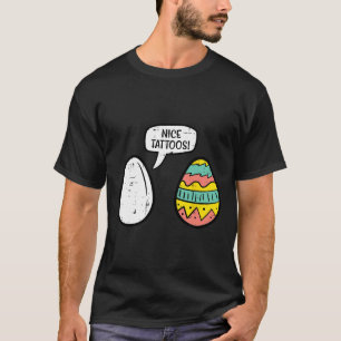 Camiseta Huevos de Pascua Bonitos Tattoos Caza Graciosa Hom