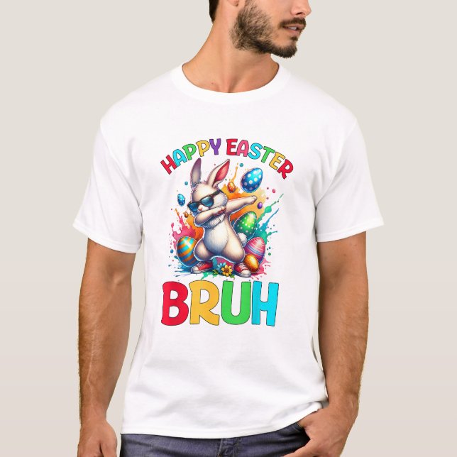 Camiseta Huevos de Pascua Bruh Adolescentes Niños Conejo de (Anverso)