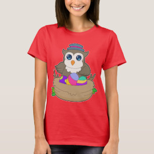 Camiseta Huevos de pascua de búho Nest