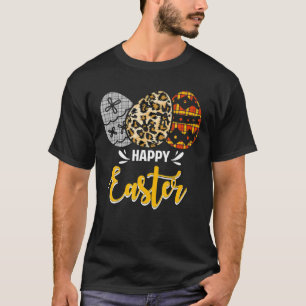 Camiseta Huevos de Pascua de cuadros Leopardo Fiesta cristi
