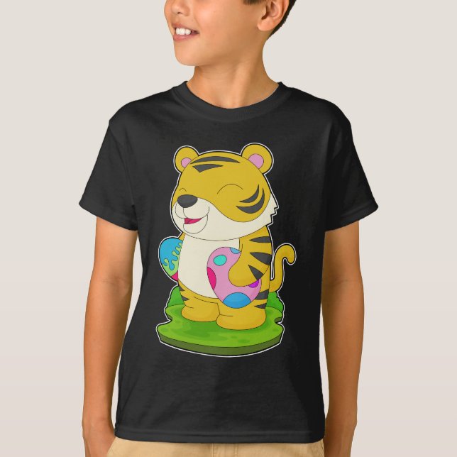 Camiseta Huevos de Pascua de Pascua de Tigre (Anverso)