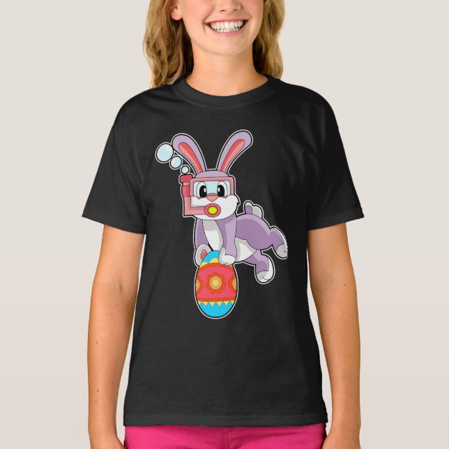 Camiseta Huevos de pascua de Rabbit Easter Natación (Anverso)